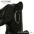 97346 xuping meilleure vente haute qualité grand cercle rose couleur or dames élégantes boucles d&#39;oreilles